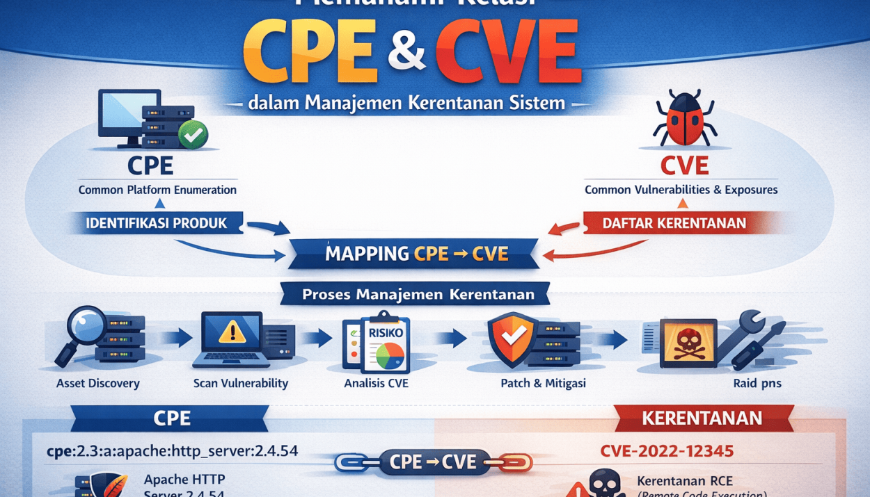 Memahami Relasi CPE dan CVE dalam Manajemen Kerentanan Sistem
