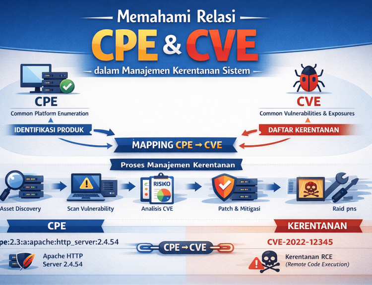 Memahami Relasi CPE dan CVE dalam Manajemen Kerentanan Sistem