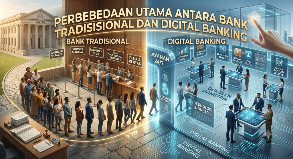 Perbedaan Utama Antara Bank Tradisional dan Digital Banking